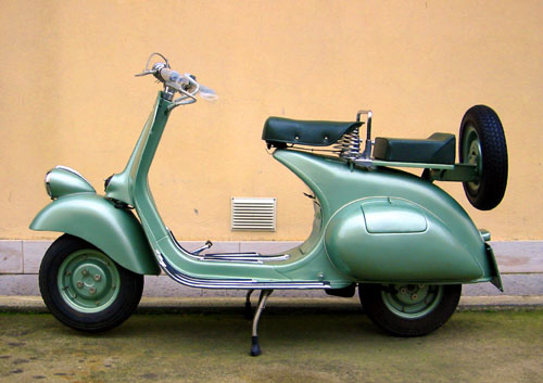 1951 metalic green Vespa 125