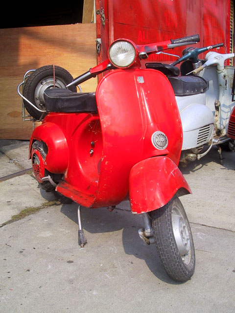 1963 red Vespa 50N Prima Serie 50cc