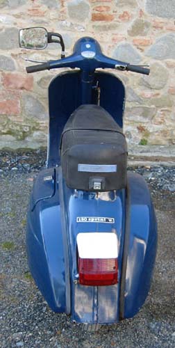 blue Vespa Sprint Veloce