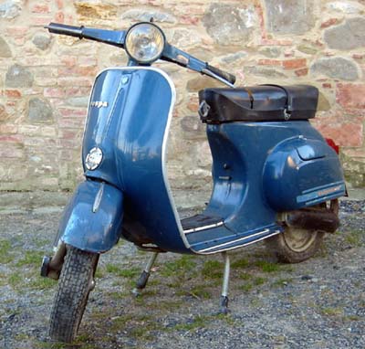 1977 blue Vespa E.T.3., 125cc