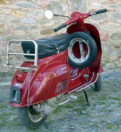 1969 red Vespa 50