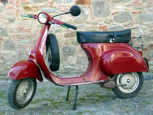 1969 red Vespa 50